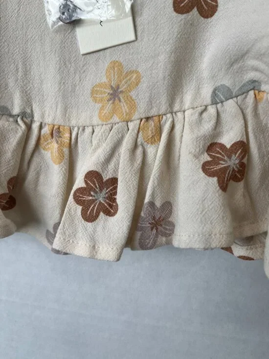 Girl - 6-7Y - NWT Rylee + Cru Cropped Peplum Tank in Leilani - Picture 3 of 5